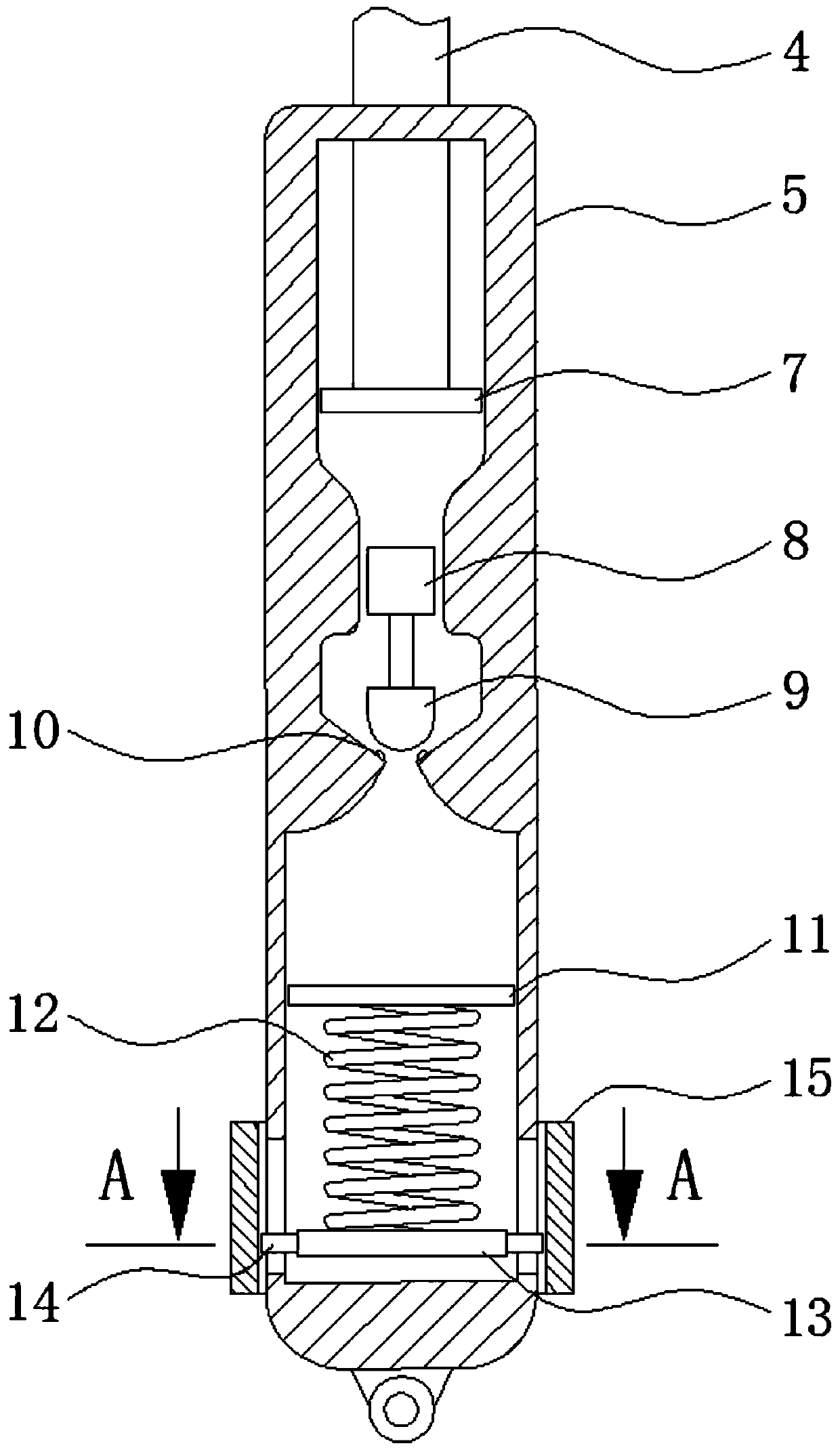 Automobile accelerator mistaken stepping prevention device based on hydraulic transformation