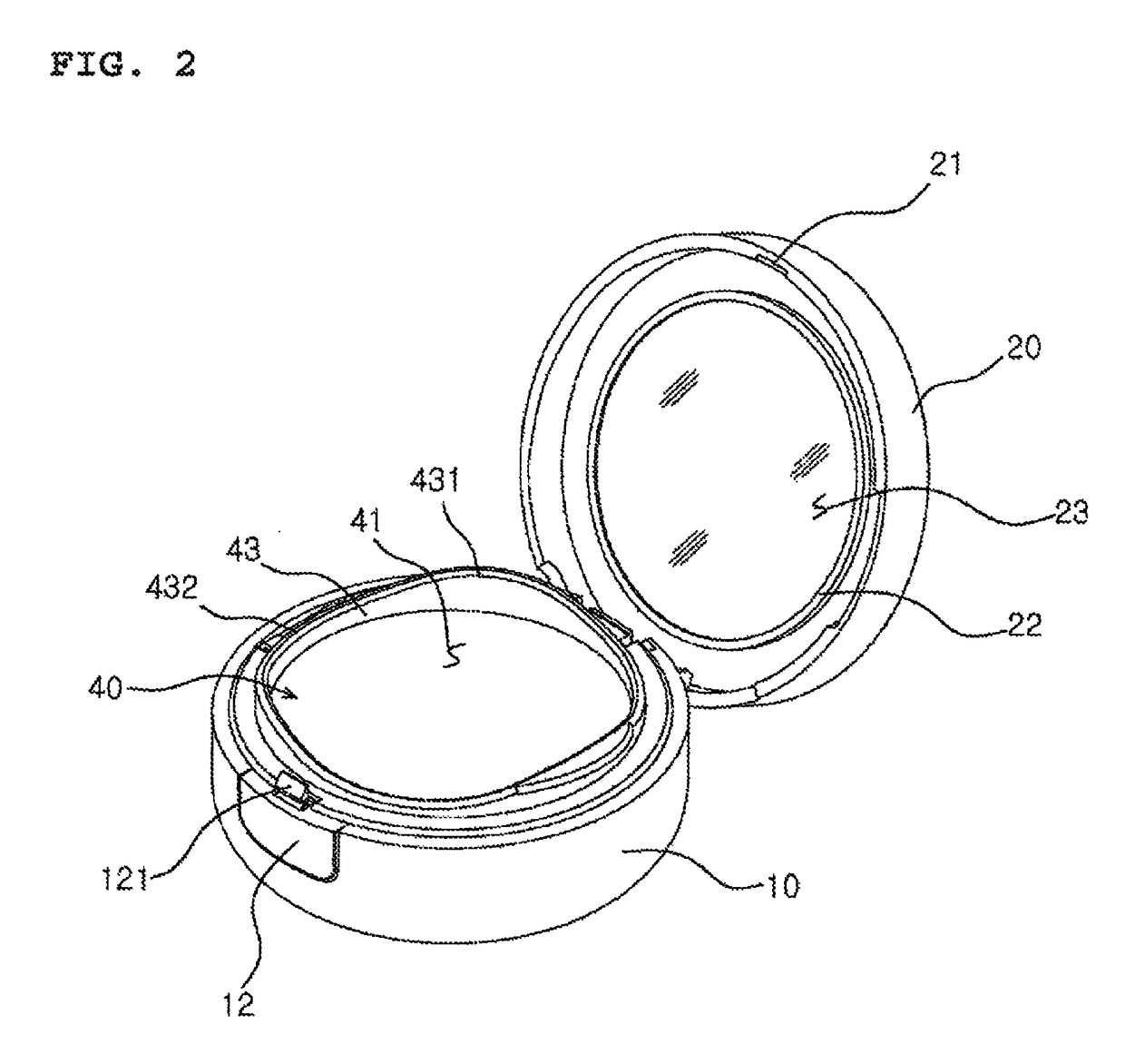 Cosmetic container having inner container and sealing structure for inner container cap