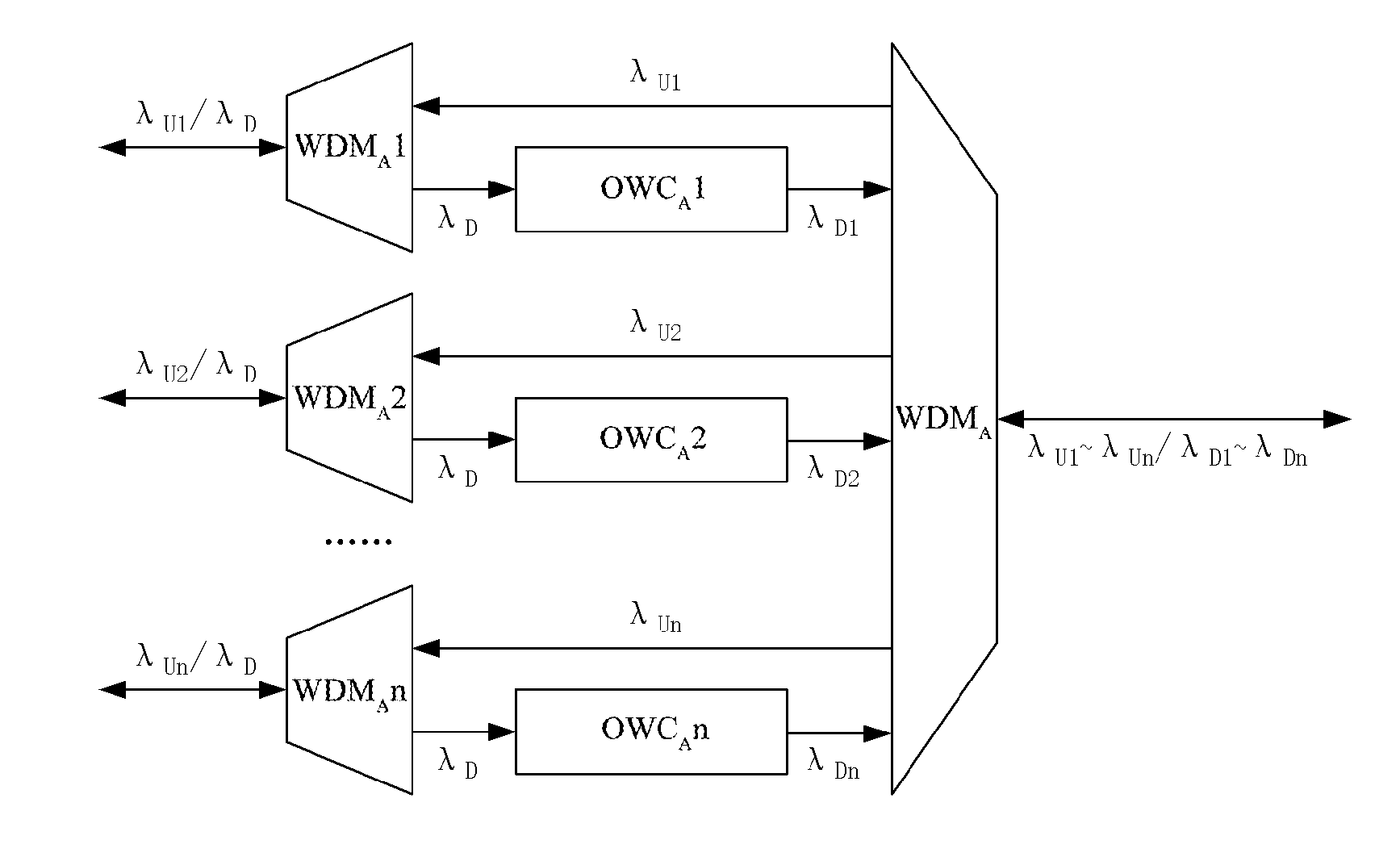 Wavelength division and time division multiplex mixing passive optical network system, terminal and signal transmission method