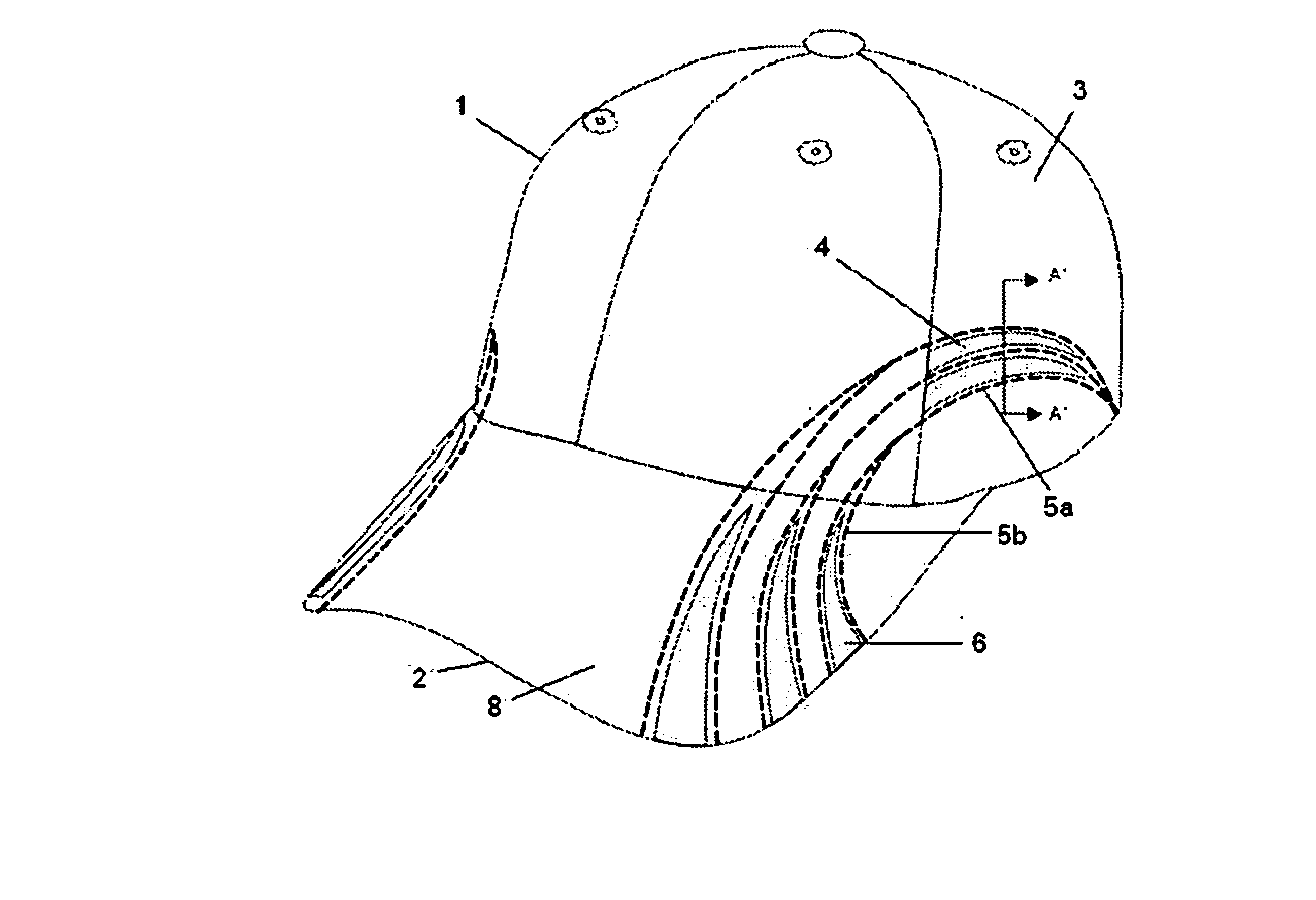 Headwear with panels coupled by adhesion and sewing
