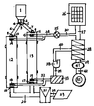 Parallel sludge low-temperature drying system utilizing waste heat of flue gas