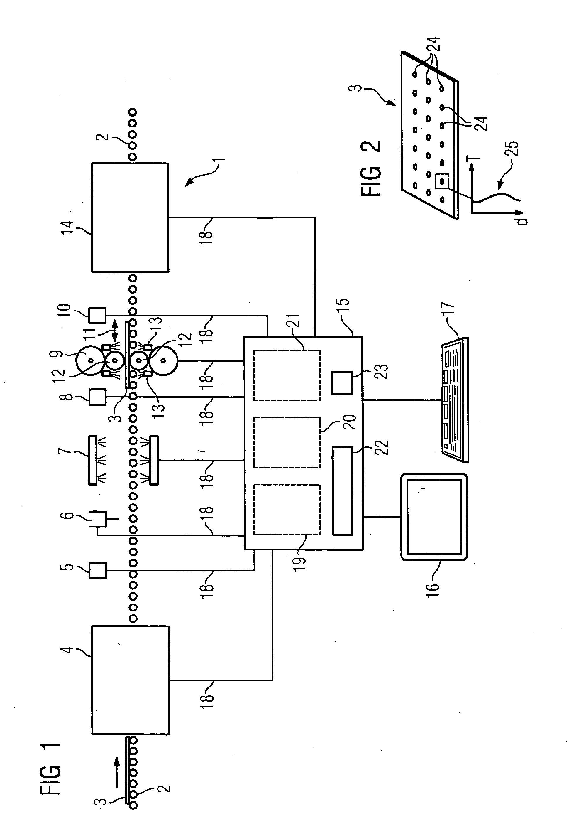 Method for monitoring the physical state of a hot-rolled sheet or hot-rolled strip while controlling a plate rolling train for working a hot-rolled sheet or hot-rolled strip