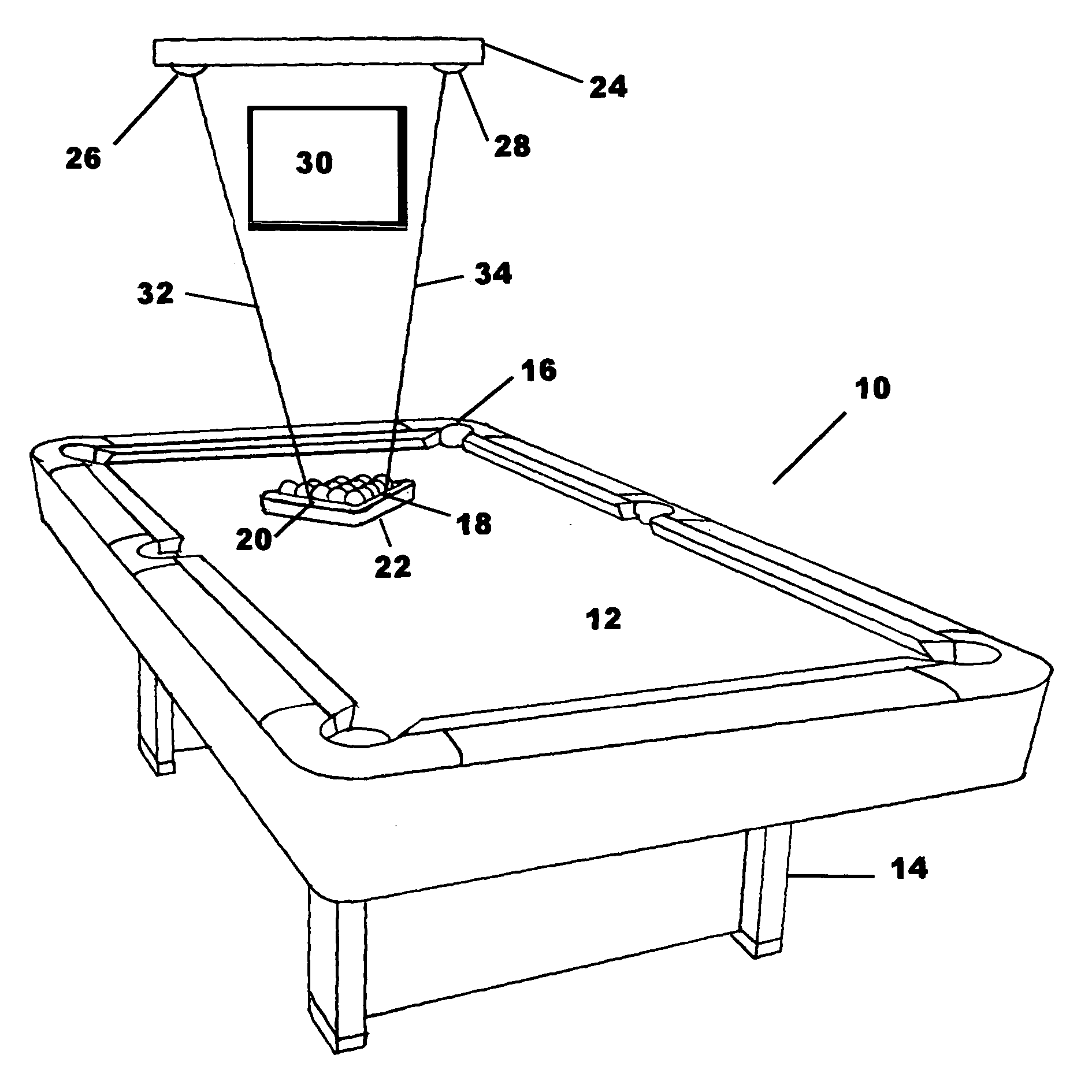 Method and apparatus for positioning a billiard game rack