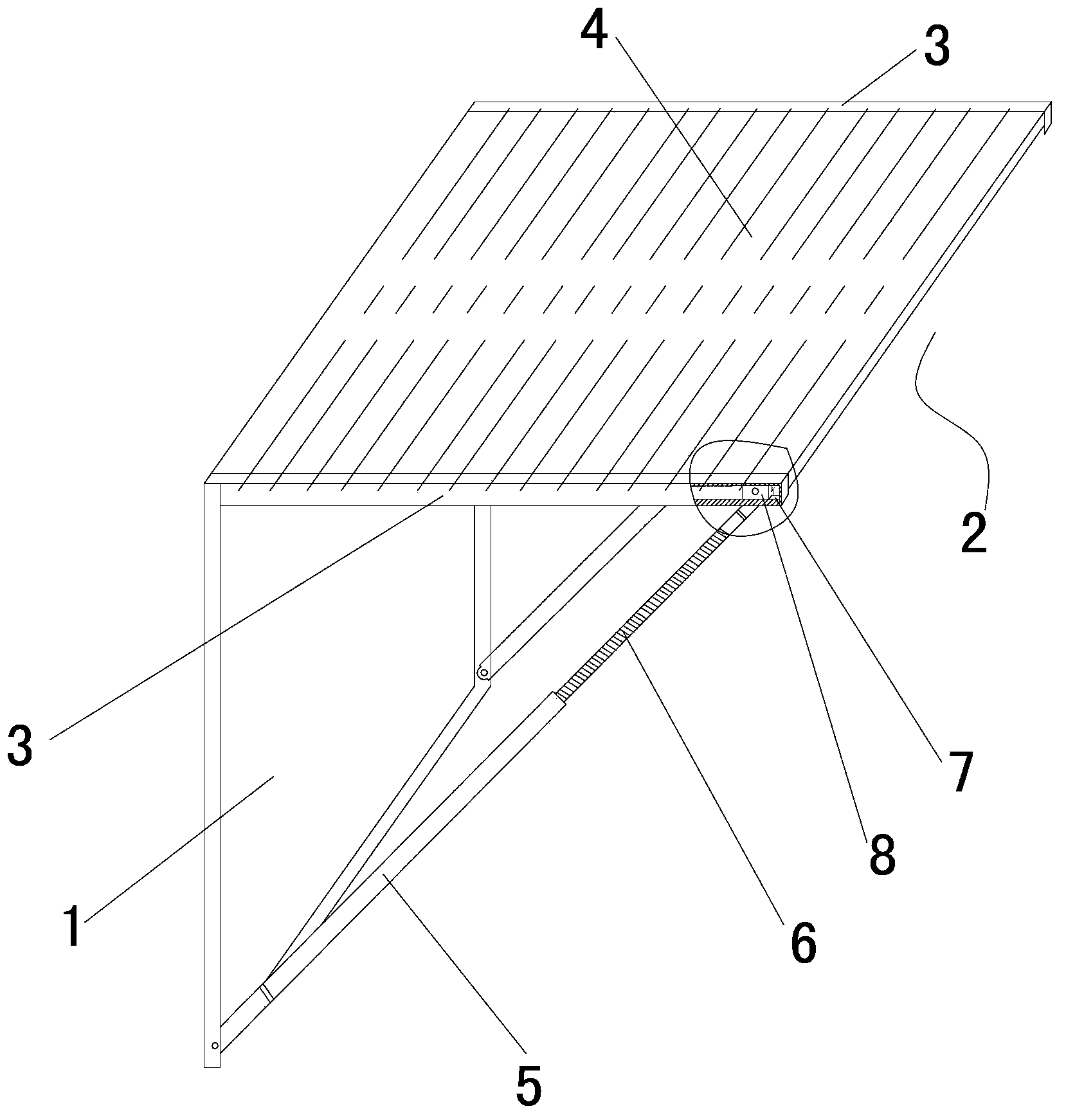 Shutter sunshading device capable of being packed up