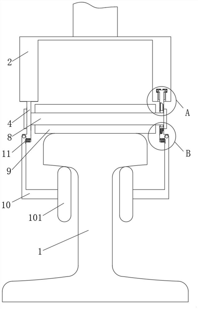 A rail grinding device for preventing jumping