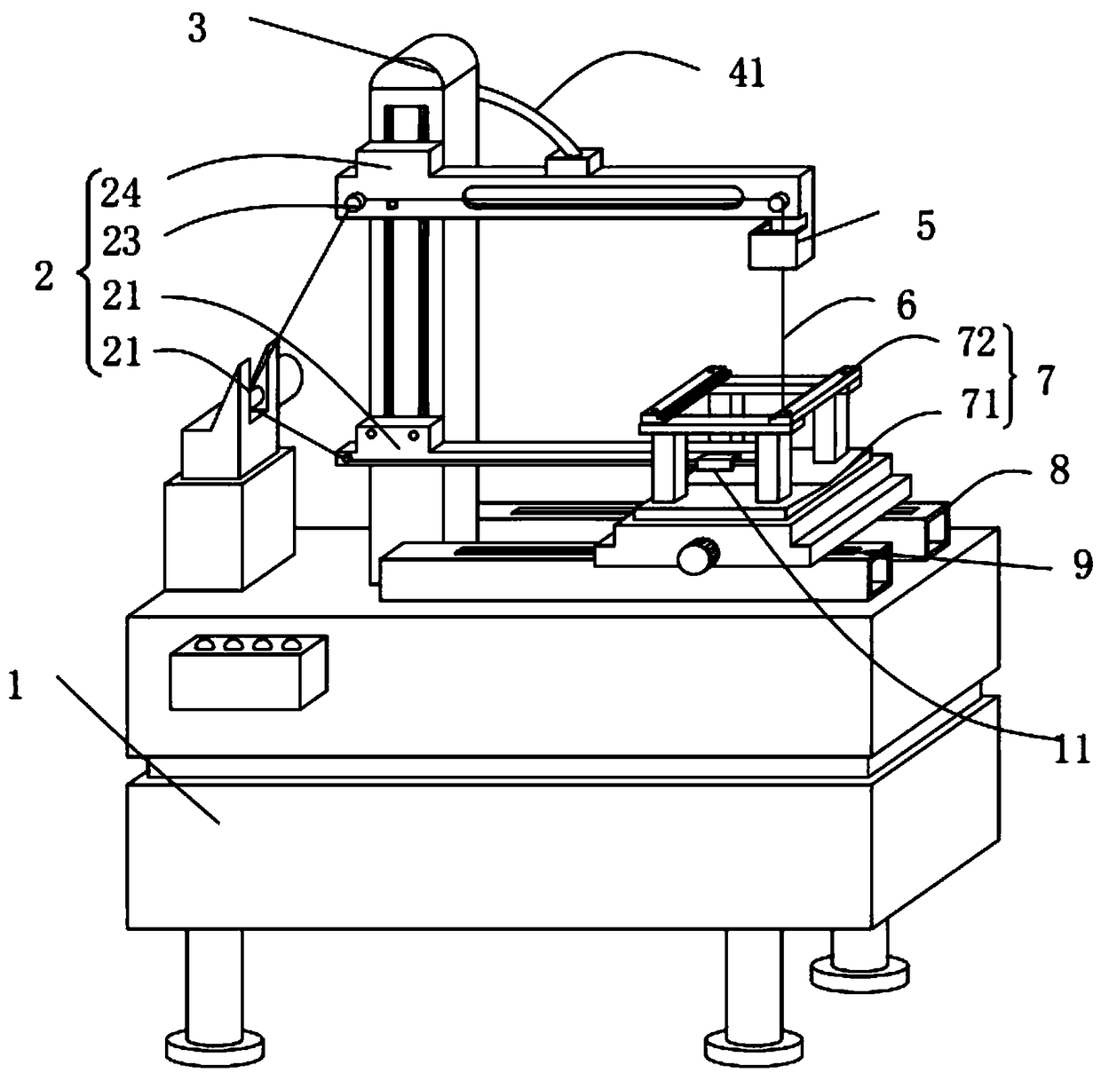 Wire-cut electrical discharge machining device