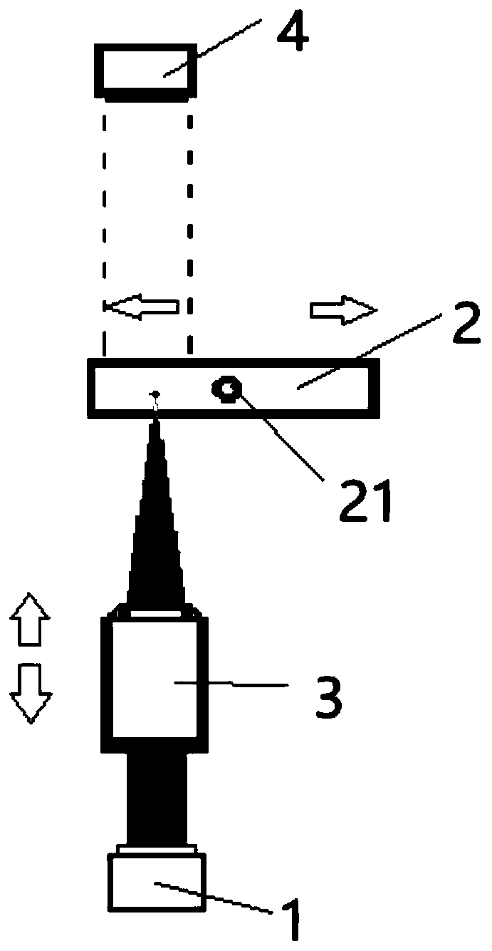 Detection device capable of automatically focusing and corresponding automatic focusing method