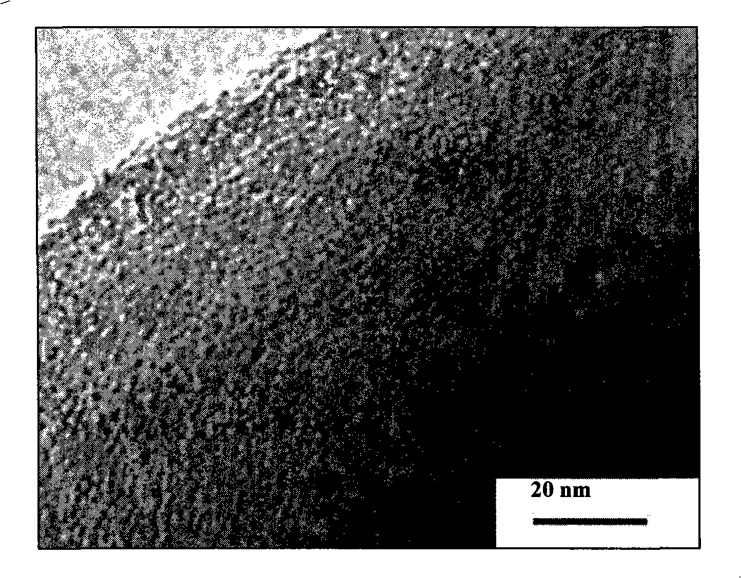 Superparamagnetism mesoporous silicon dioxide composite ball and preparing method thereof