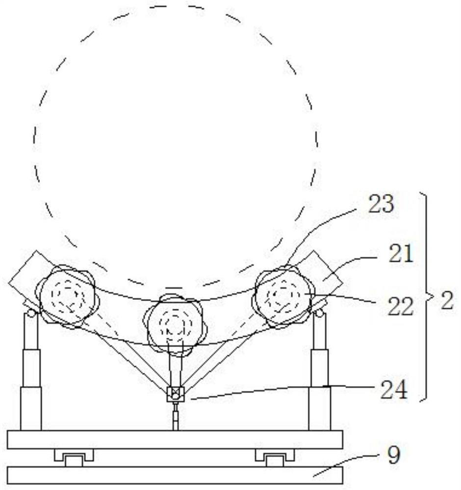 Spraying device for nodular cast iron pipe