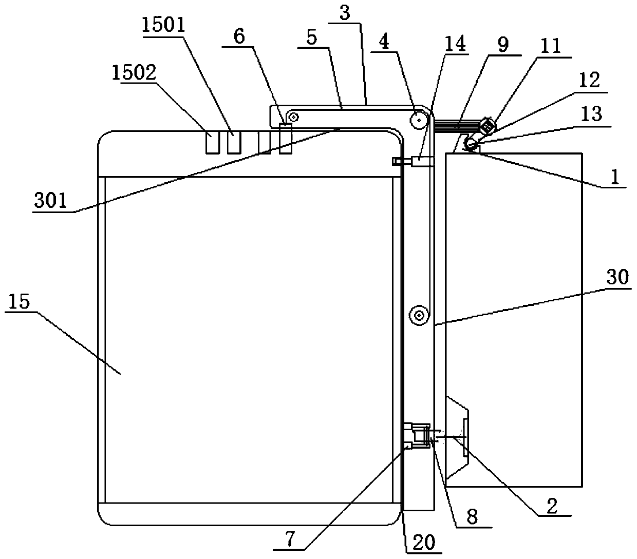 A side-mounted case separation system