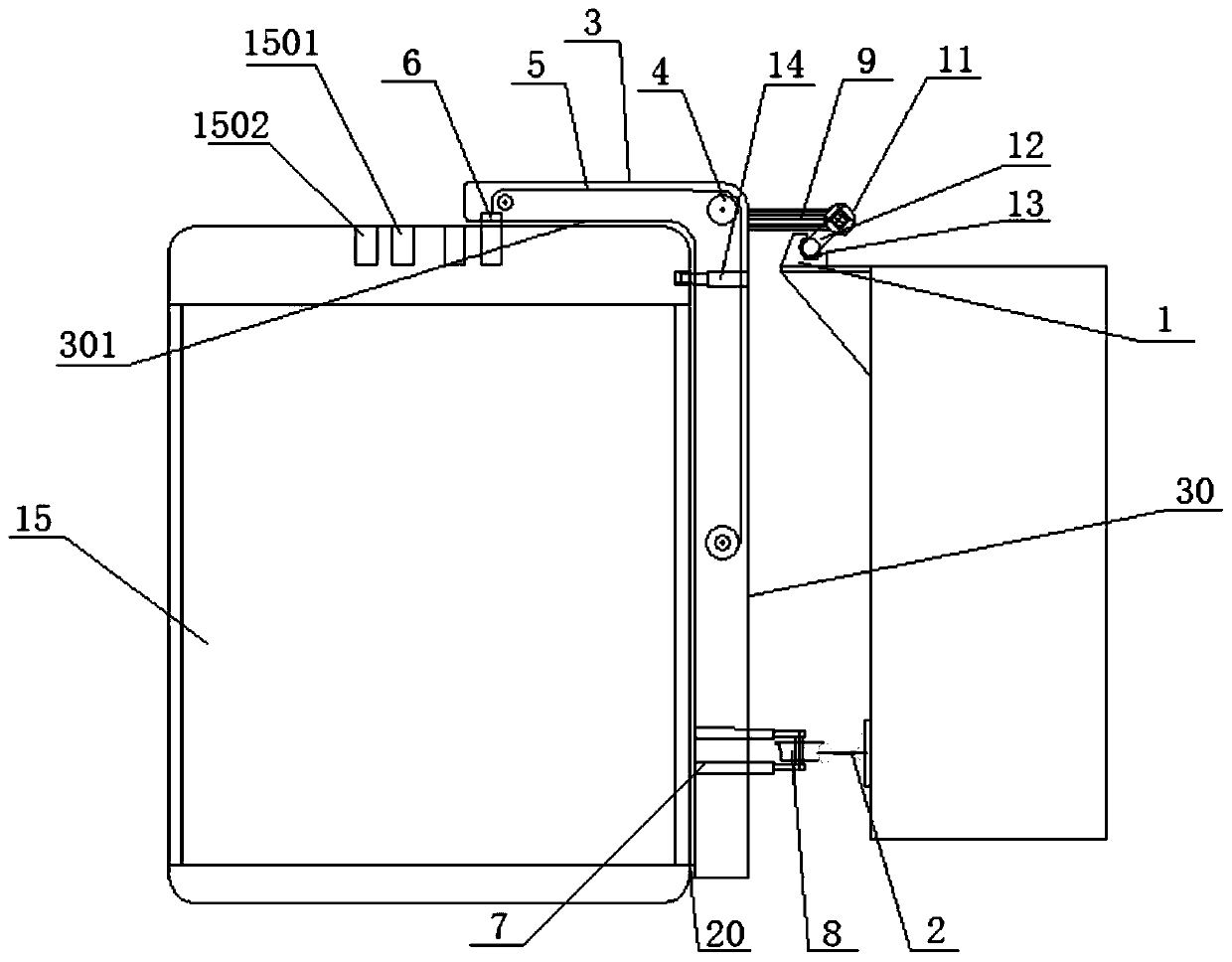 A side-mounted case separation system