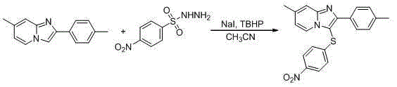 Preparing method for C-3 position sulfoimidazo[1,2-a] pyridine compound