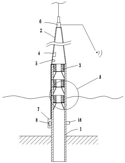 A basic structure of an offshore wind turbine with vibration damping