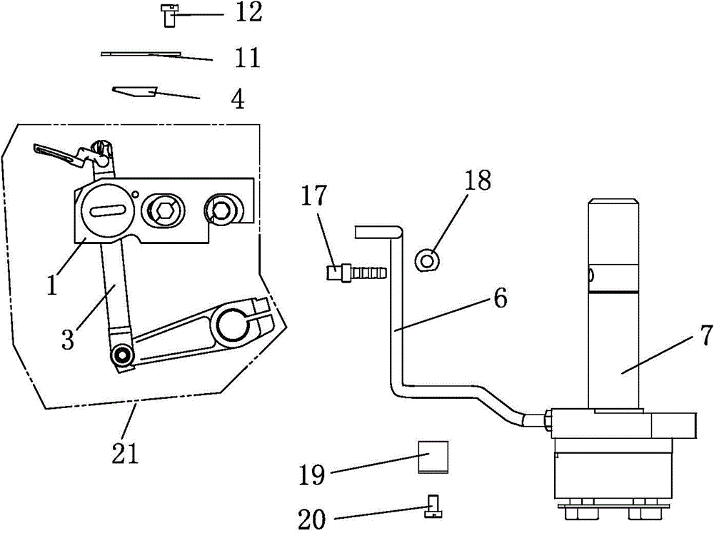 Forced oil return mechanism of upper looper slide bar of sewing machine