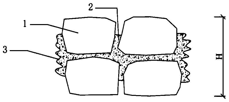 Multi-void imitation stone for ecological dam and manufacturing method thereof