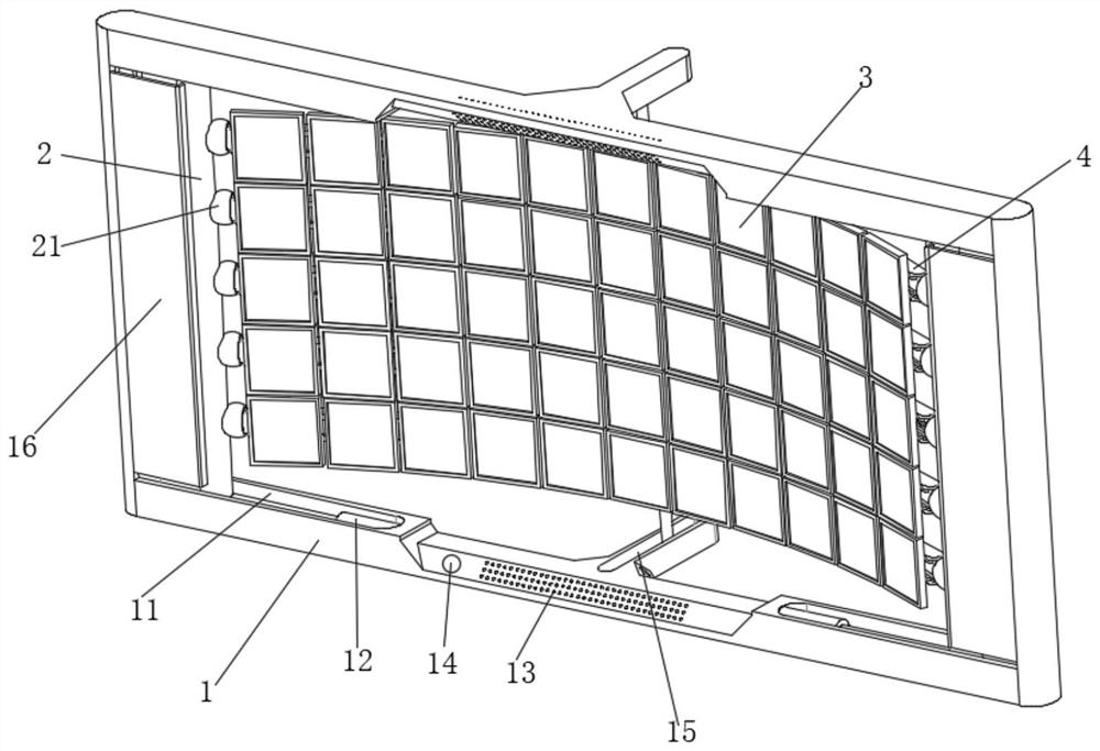 Synchronous adjusting device of liquid crystal display group and adjusting method thereof