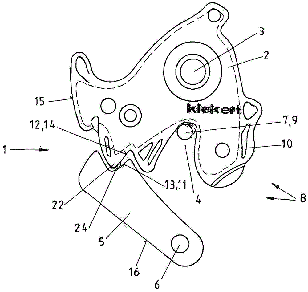 Method for producing a motor vehicle lock by targeted oblique punching of the locking faces of a locking part