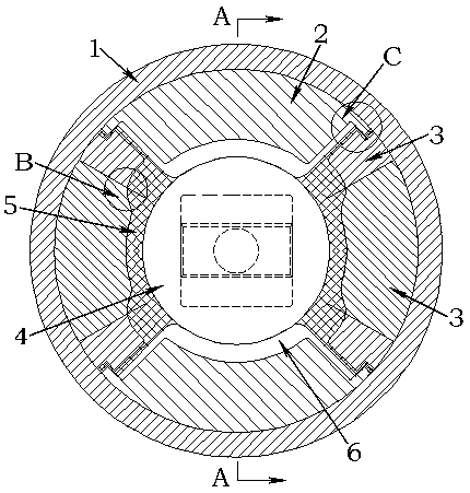 Divided-plate liquid rubber composite node provided with damping through holes and forming method