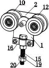 Two-rotary-wheel type unreeling wheel
