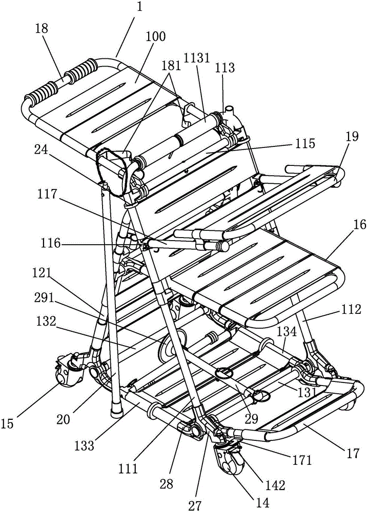 Multifunctional rollator capable of being subjected to side-turnover operation