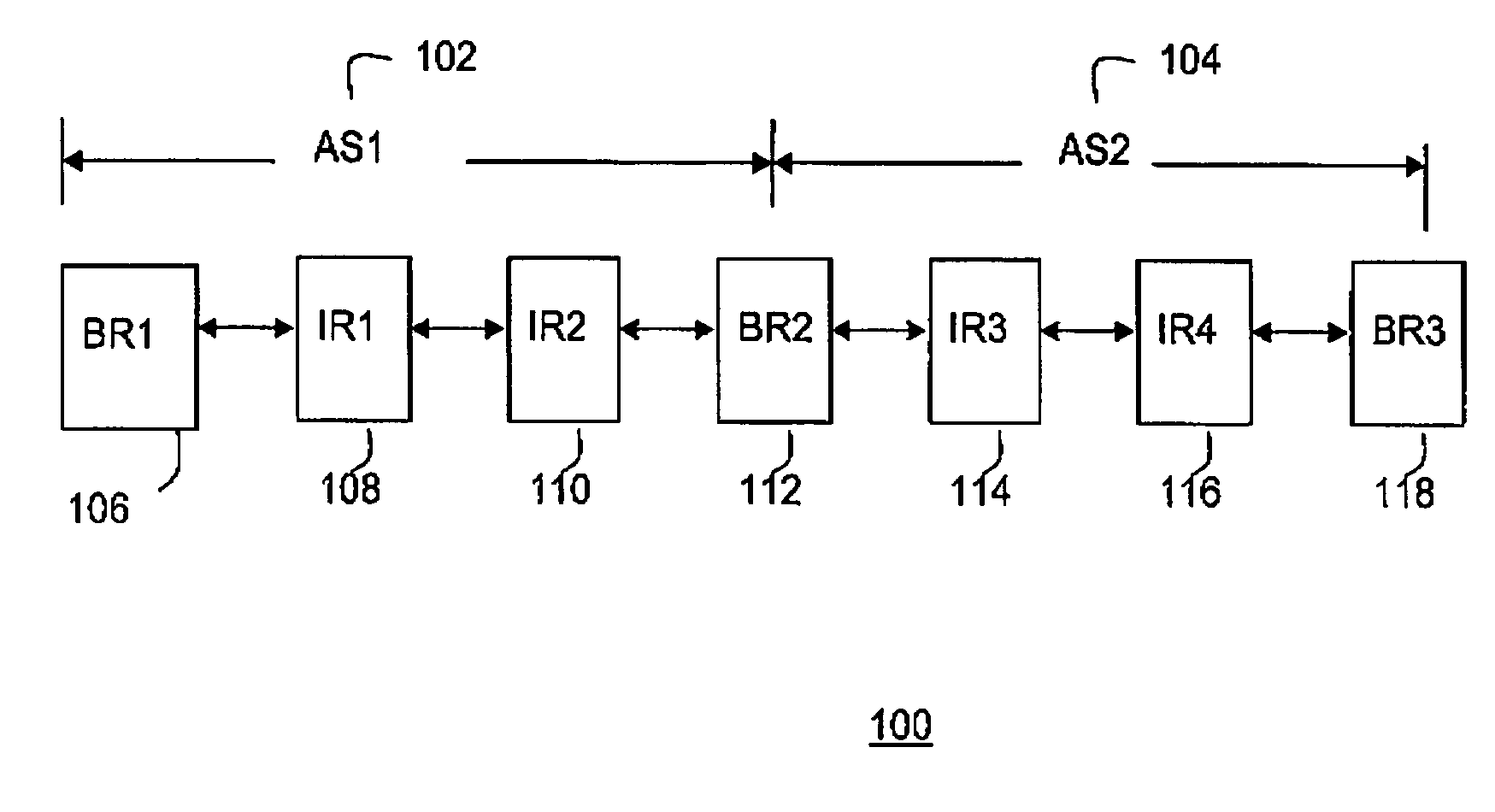 System, device, and method for establishing label switched paths across multiple autonomous systems