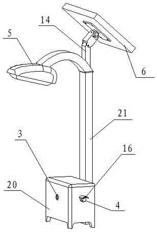 Solar street lamp system for highways and control method thereof