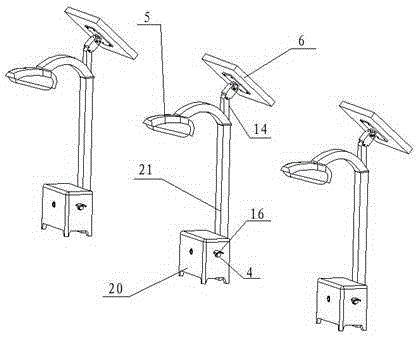 Solar street lamp system for highways and control method thereof
