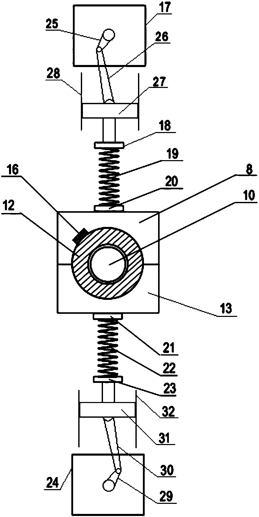 Rolling bearing performance testing device based on loadable alternating load of crank connecting rod
