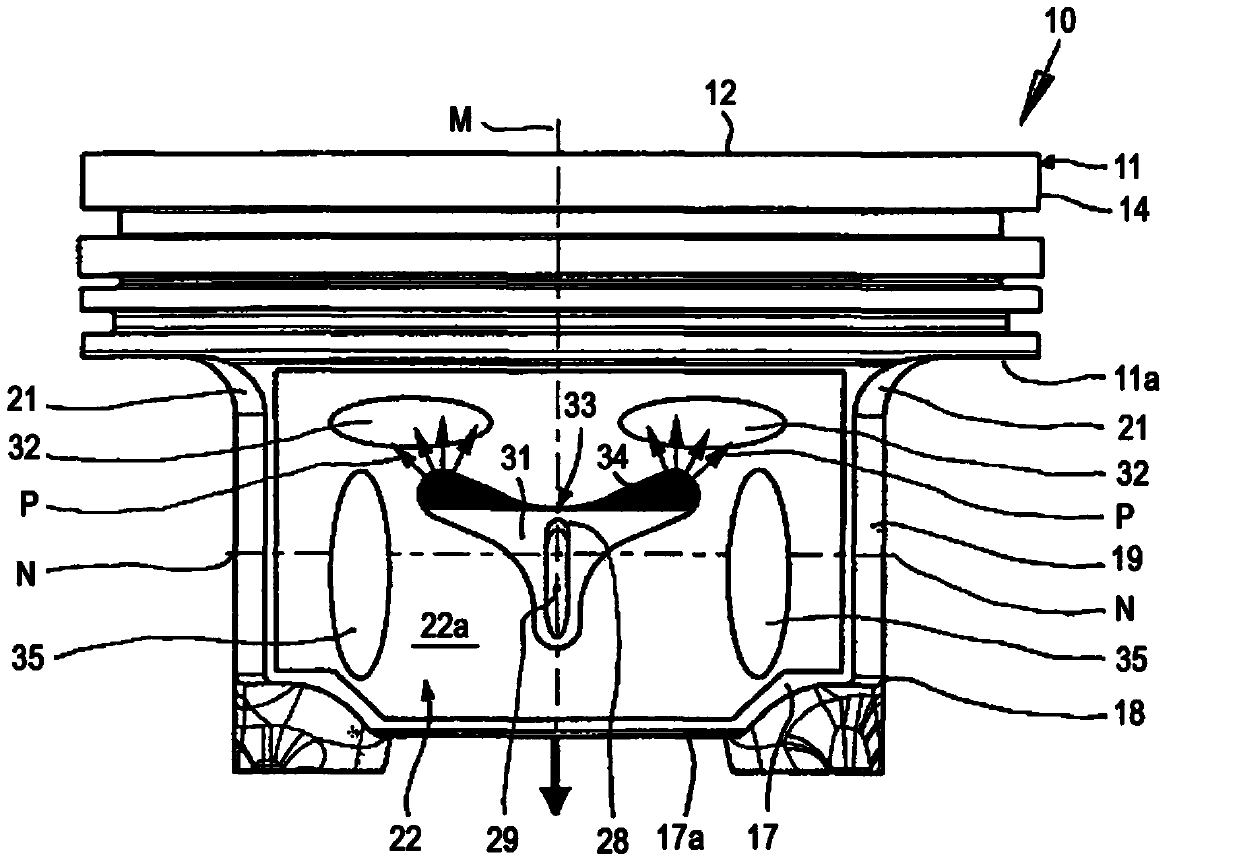 Piston for an internal combustion engine