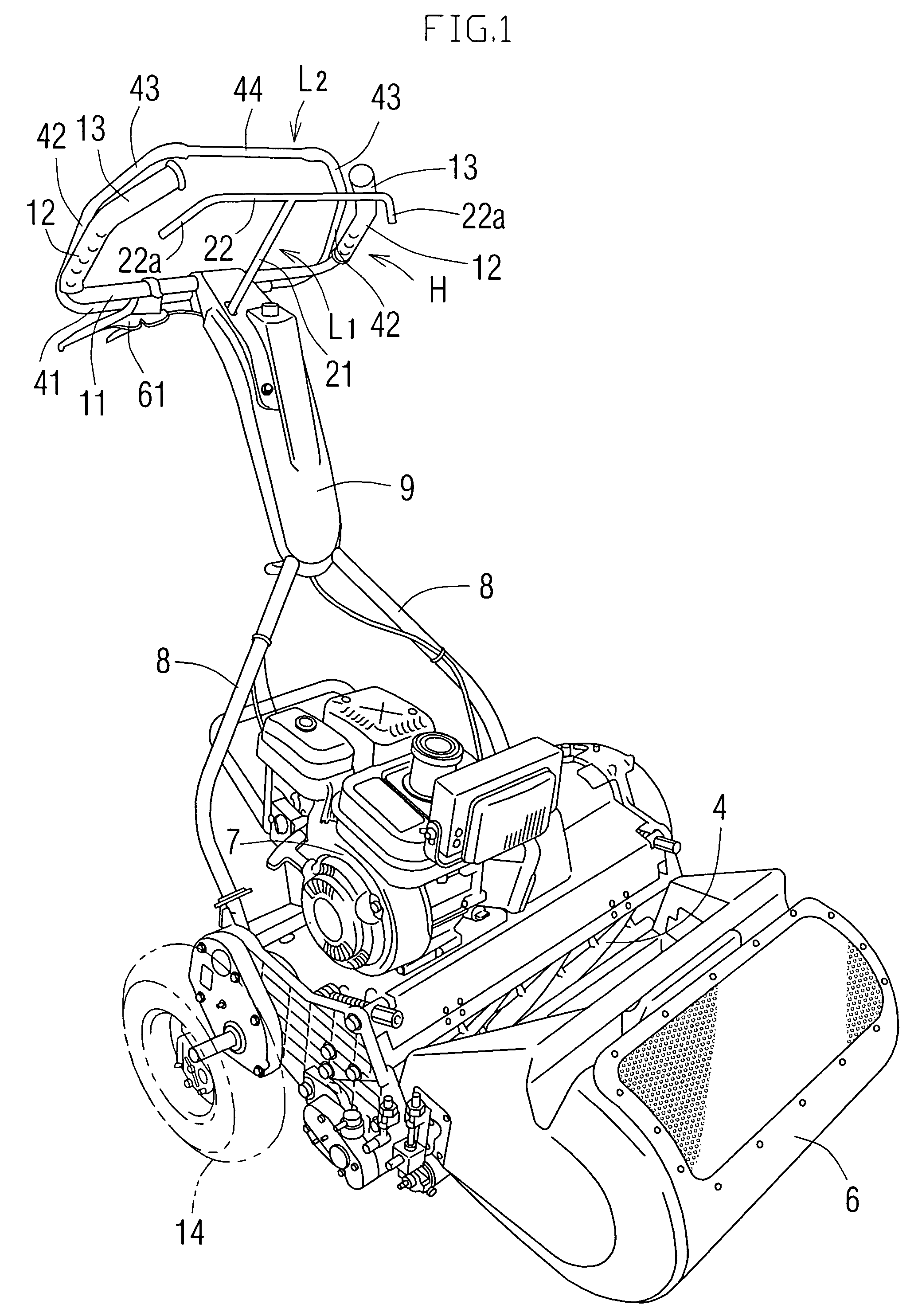 Drive operation device of walk-behind lawn mower