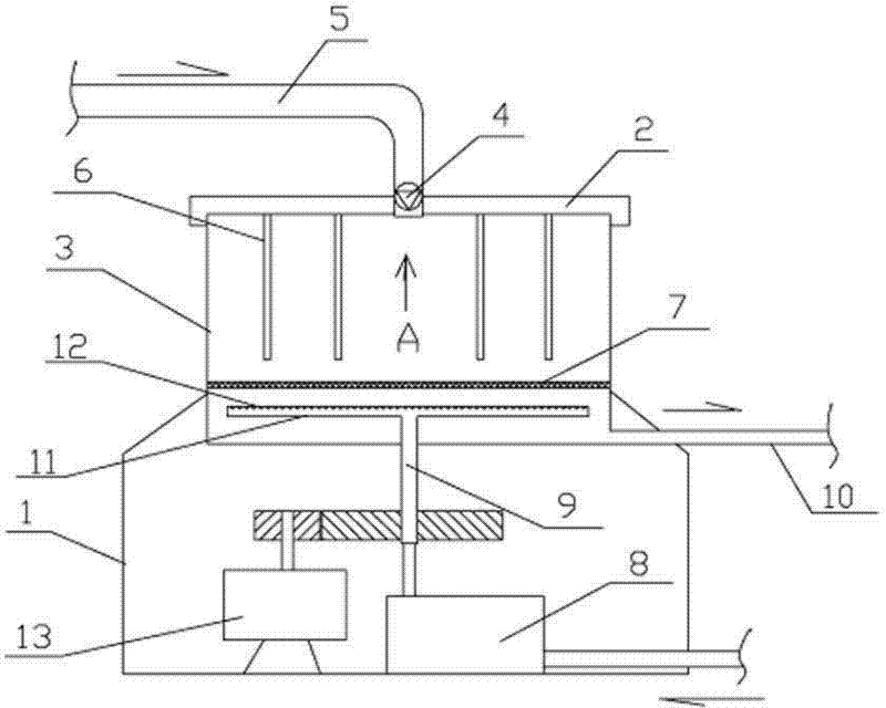 Device for screening powder by convoluted air flow