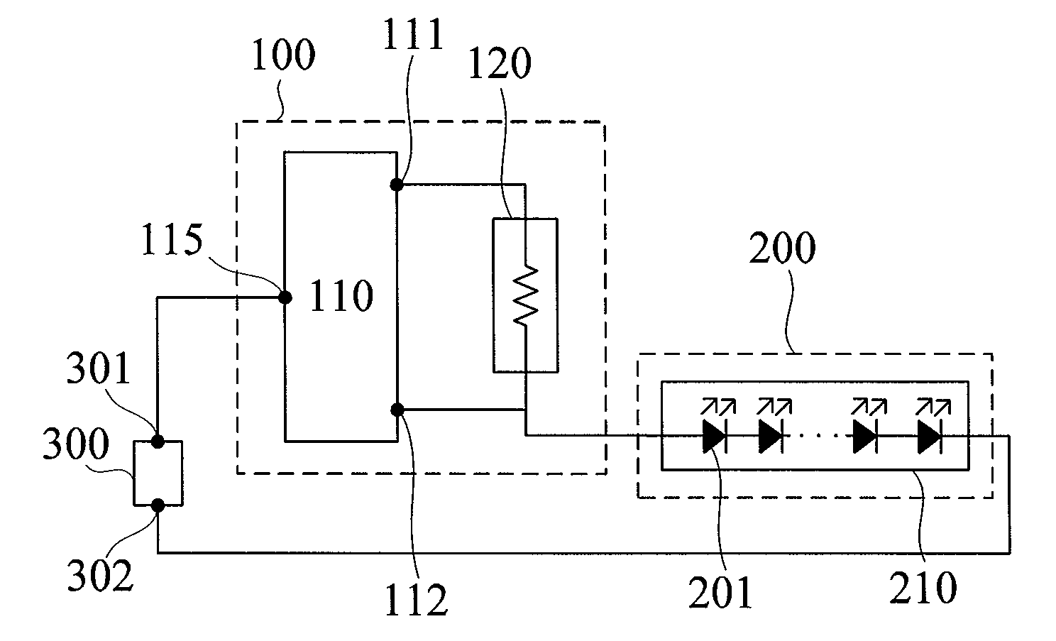 Light source device with light-emitting diode module