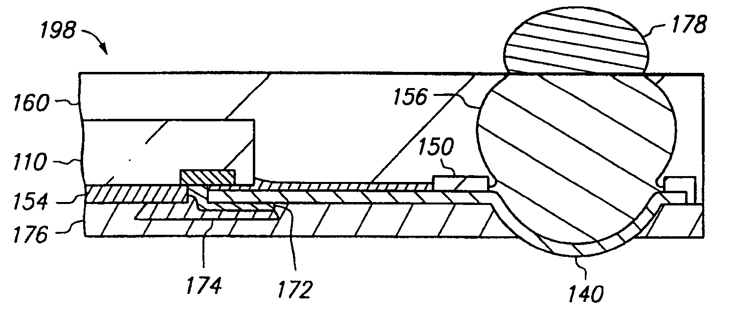 Method of making a semiconductor chip assembly with an embedded metal particle