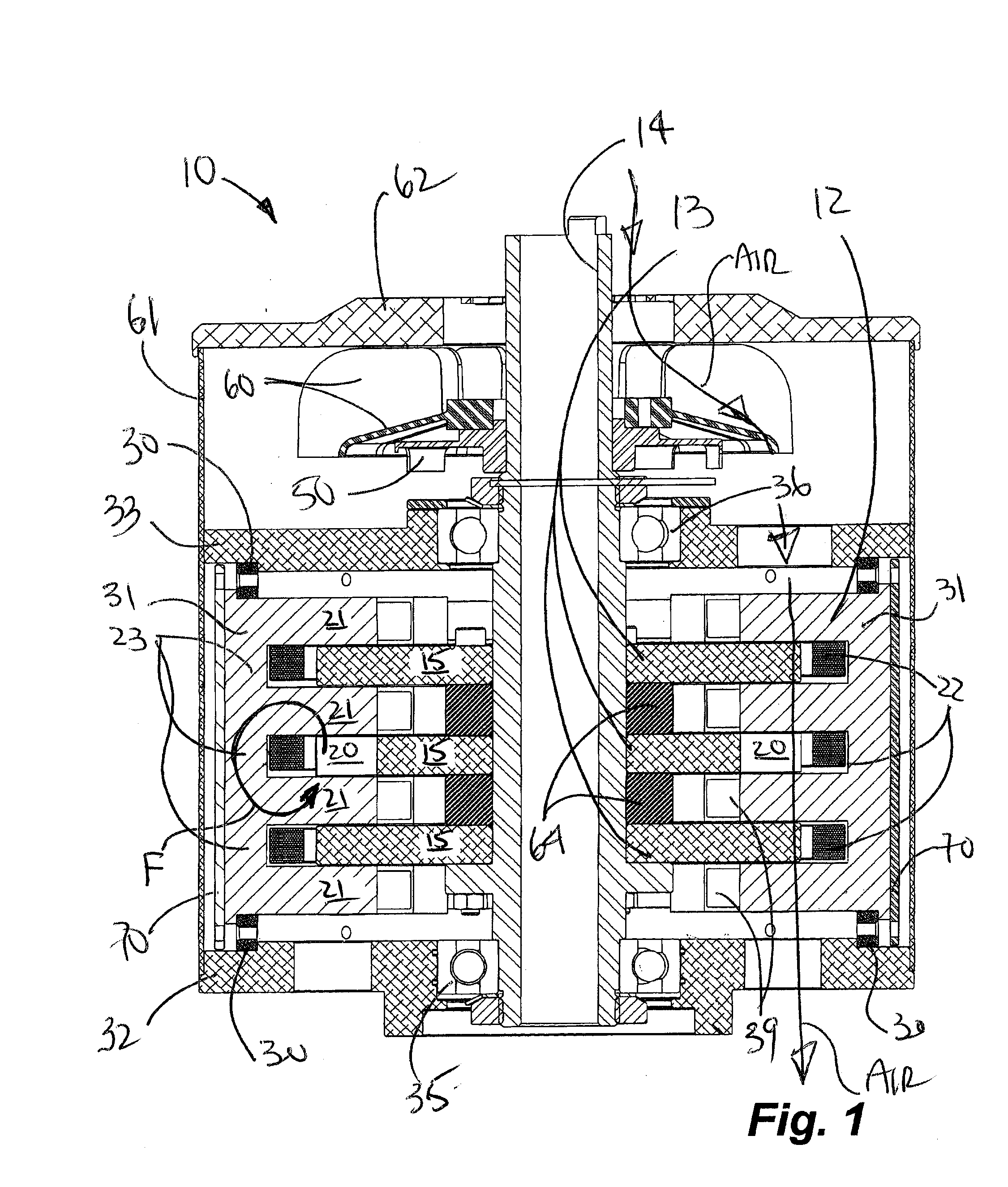 Axial flux switched reluctance motor and methods of manufacture