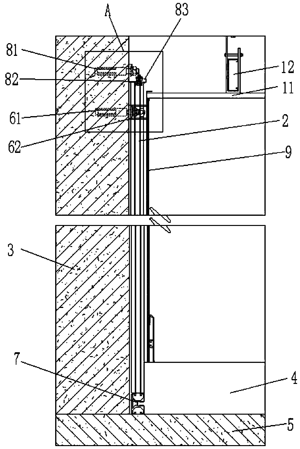 Assembly type frame wall face installation structure