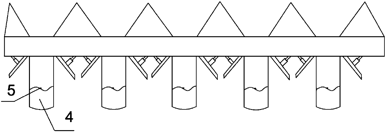 Tillage harrow device for automatic mung bean planter