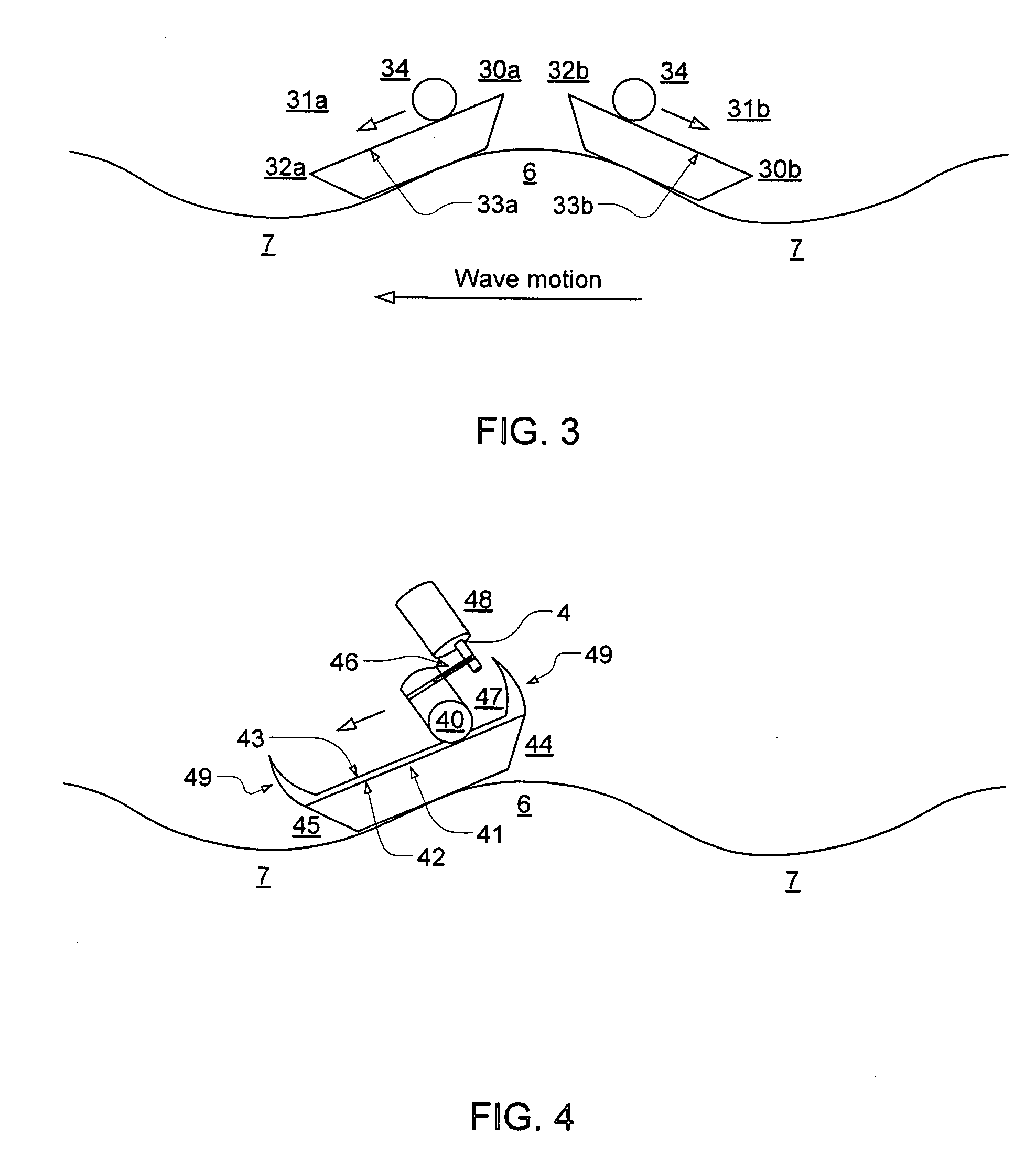System for producing electricity through the action of waves on floating platforms