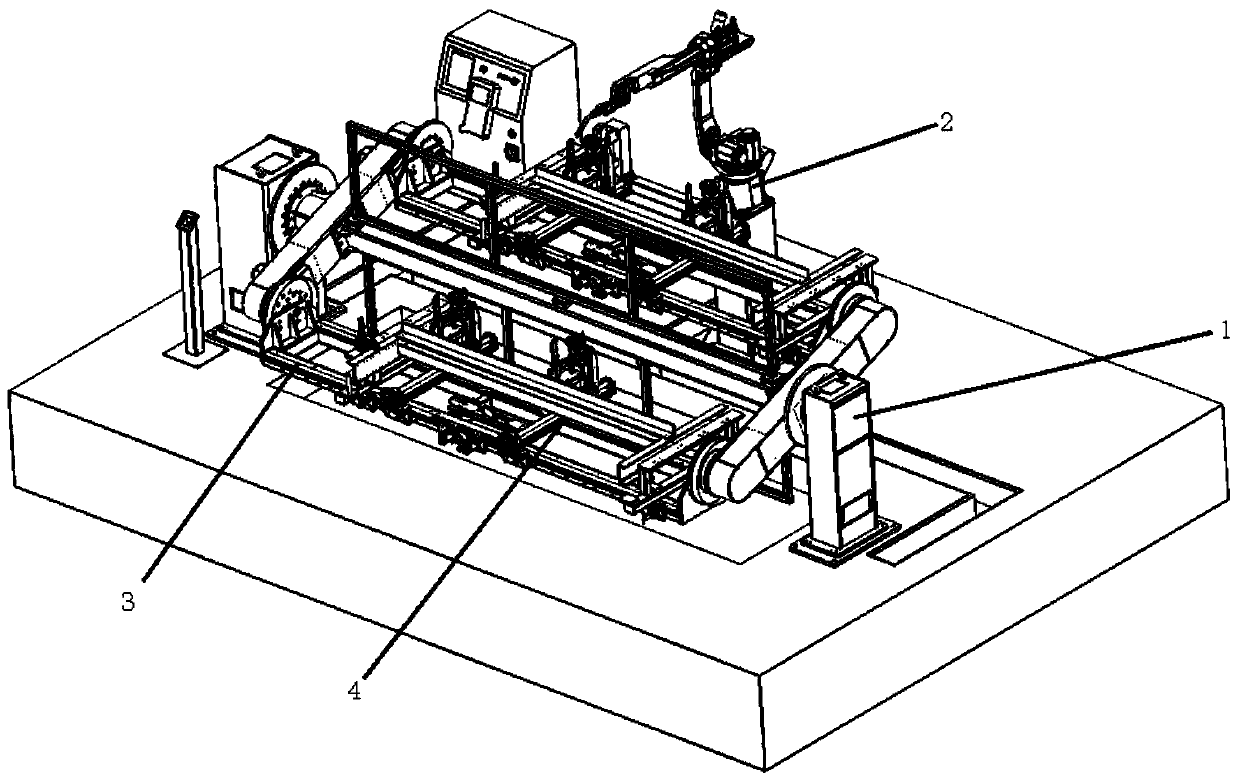 Robot intelligent welding system for rubber belt conveyor supporting legs