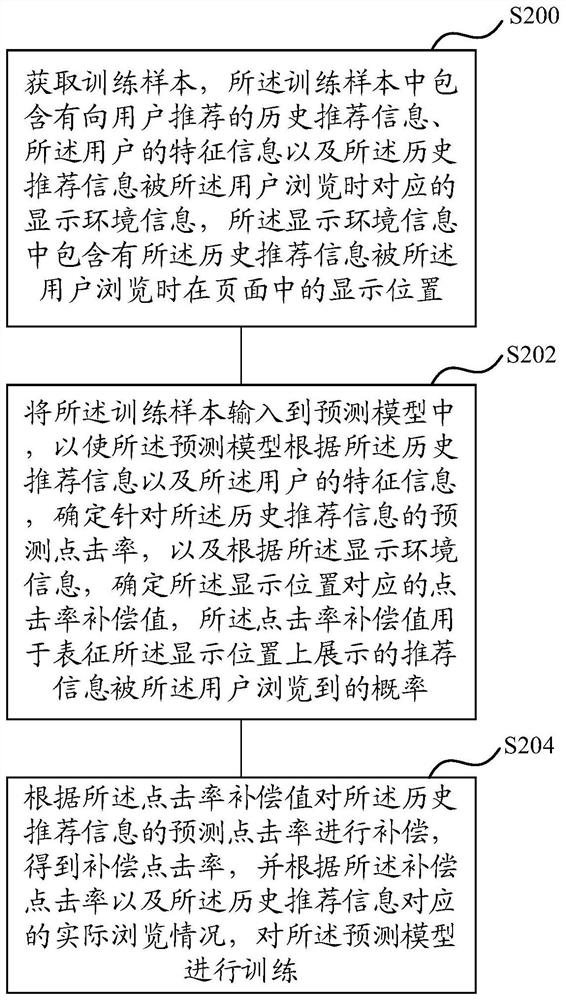 Prediction model training method and device and information recommendation method and device