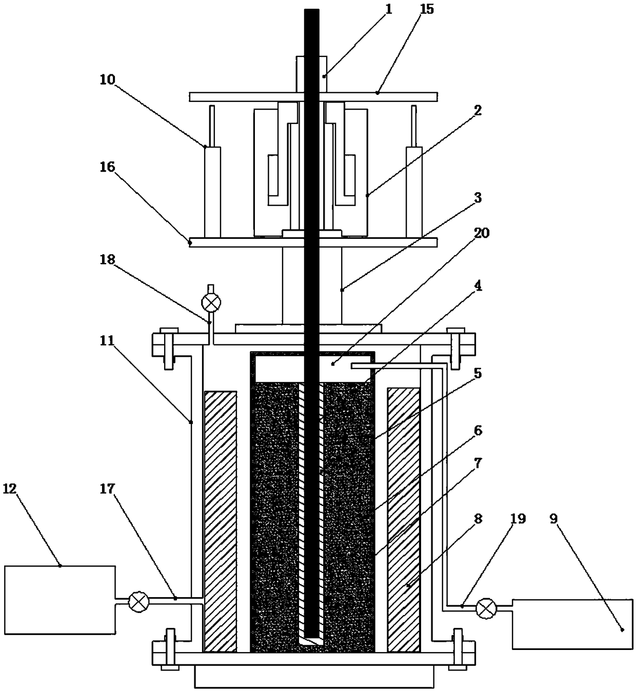 Pull-out test device for simulating anchor rods in deep strata and test method of pull-out test device