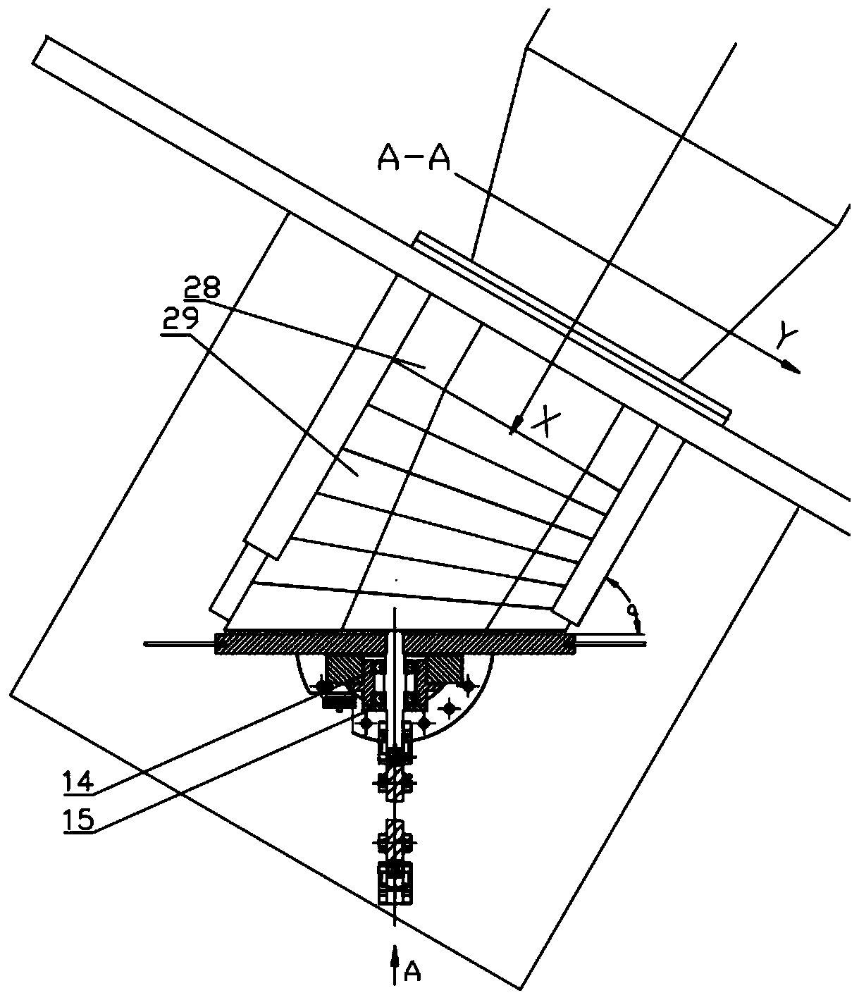 Fan blade lattice tester and method for changing flow inlet angle of fan blade lattice