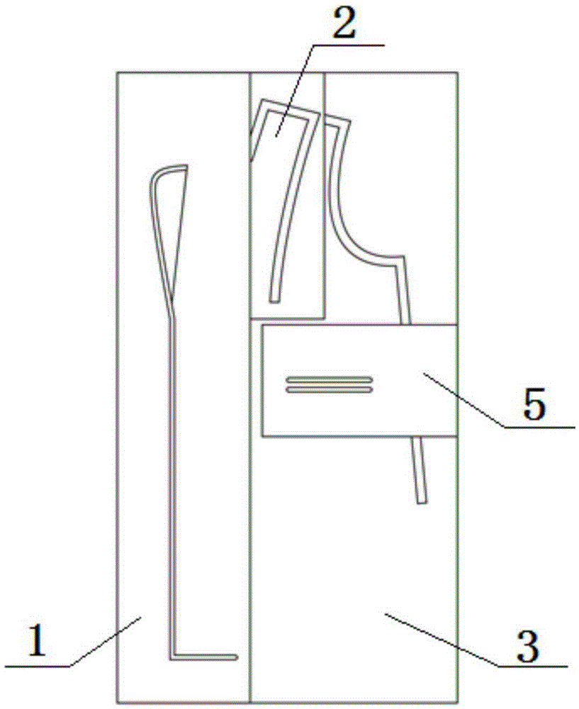 Sewing fixture for sewing suit front part with flap pocket adding with welt to front facing