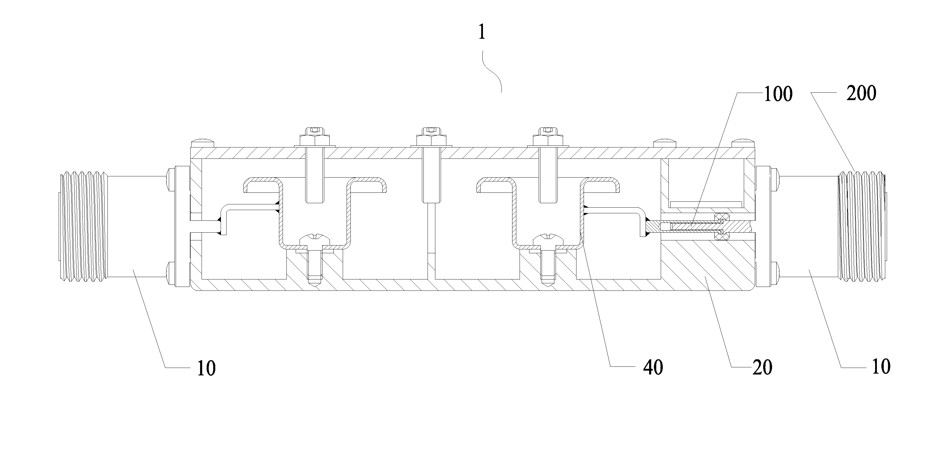 Structural capacitor, connector and communication apparatus using the connector