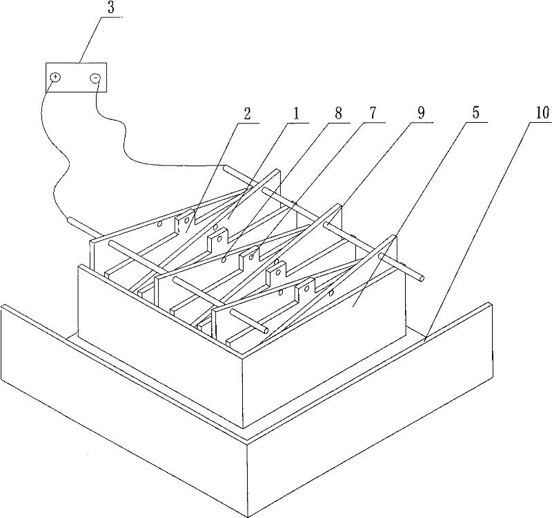 Electrochemical device for processing heavy metal wastewater