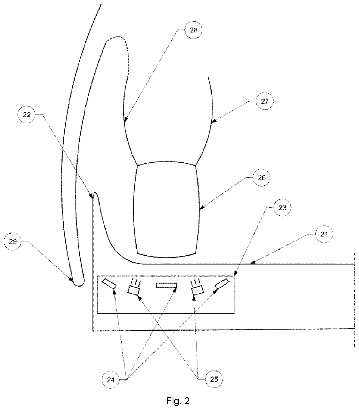 Intra-oral scanning device, method of operating such a device and scanner system