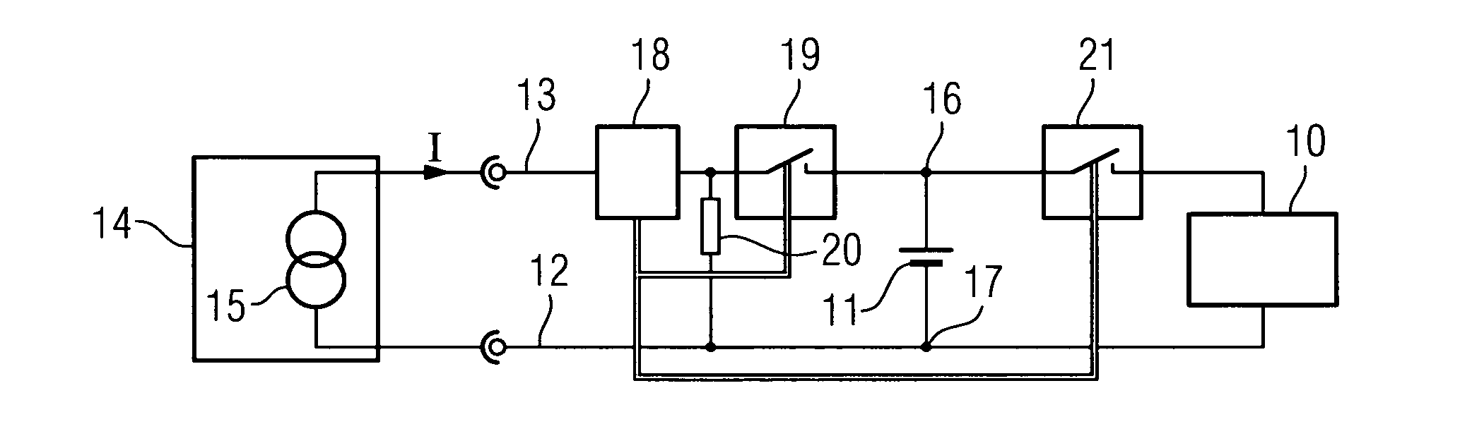 Hearing apparatus with a special charging circuit