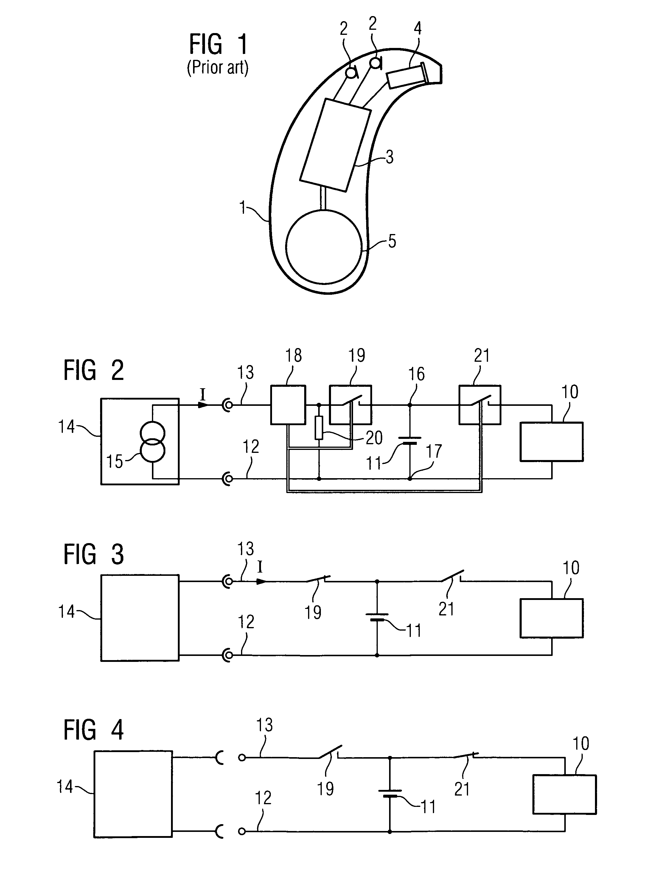 Hearing apparatus with a special charging circuit