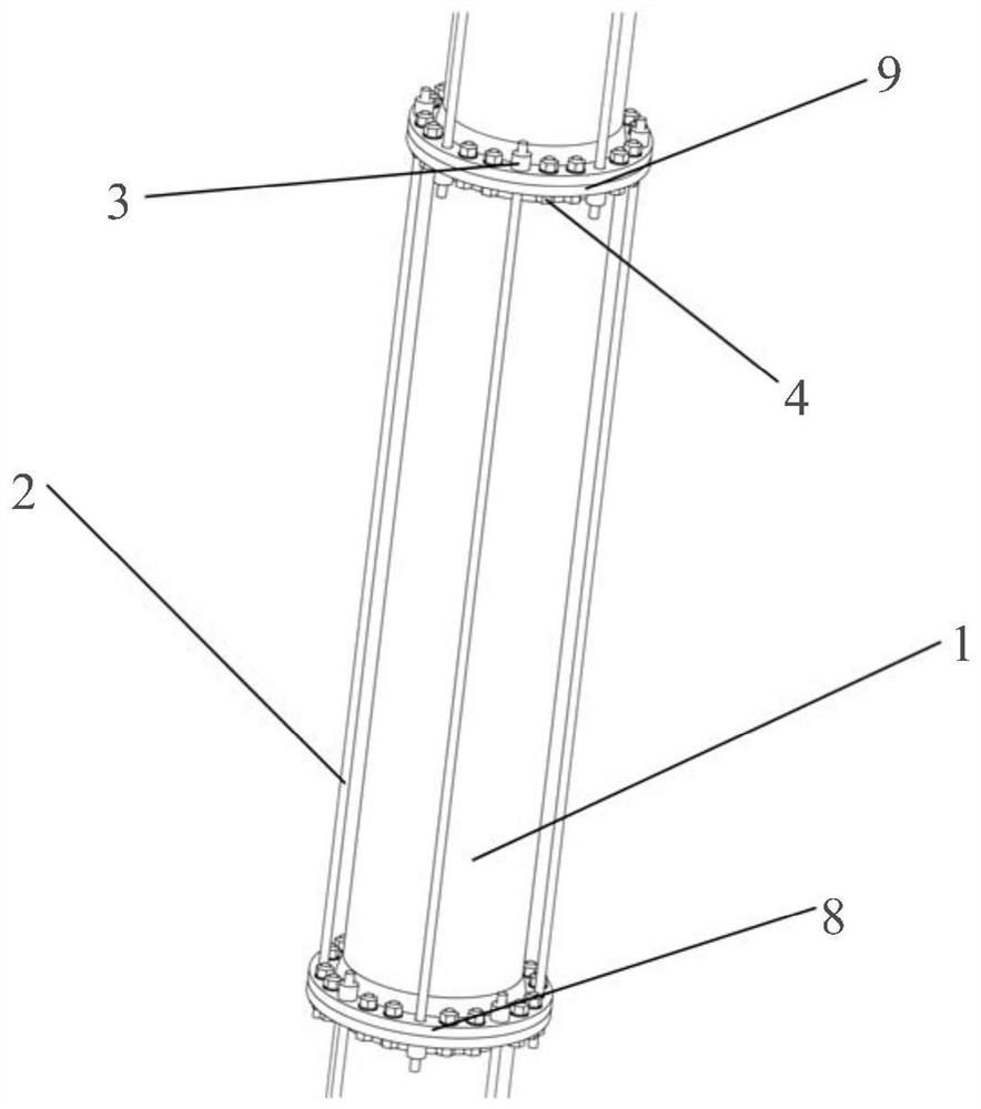 Framework type external prestress anti-fatigue steel tower structure