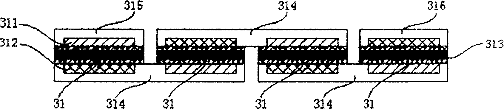 Silicon base plane fuel cell group and its preparing method