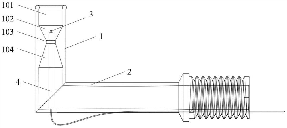 Air suction type fiber bragg grating total temperature probe and measuring system thereof